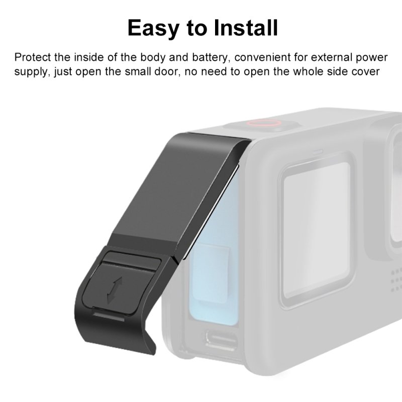 Cheap PULUZ Camera Battery Protector Case Camera Accessories Side Interface Cover for GoPro HERO12 Black 11 10 9