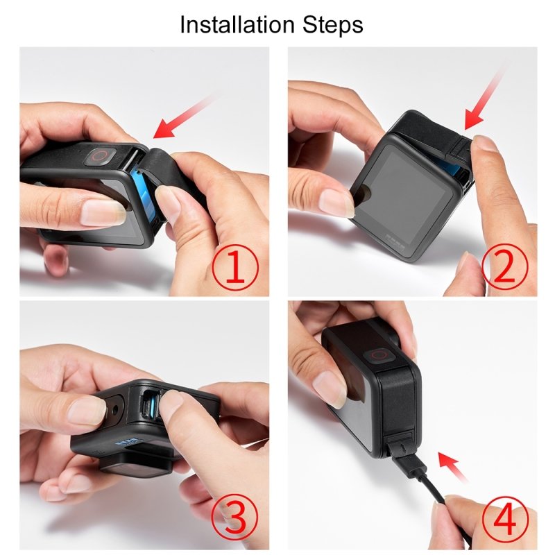 Cheap PULUZ Camera Battery Protector Case Camera Accessories Side Interface Cover for GoPro HERO12 Black 11 10 9