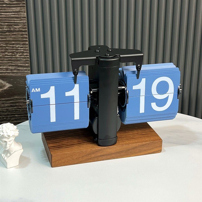 Latest Automatic Page Turning Clock with Week Date Calendar Flip Desktop table Clock for Office Home Desk Student Bedside Clock