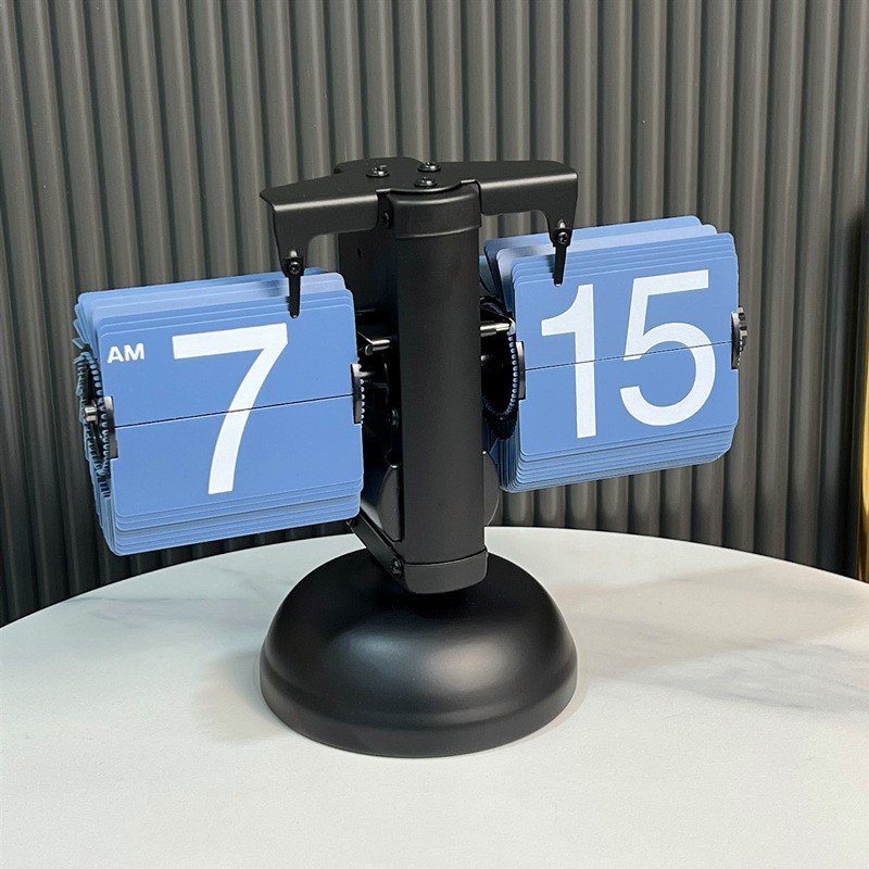 Latest Automatic Page Turning Clock with Week Date Calendar Flip Desktop table Clock for Office Home Desk Student Bedside Clock