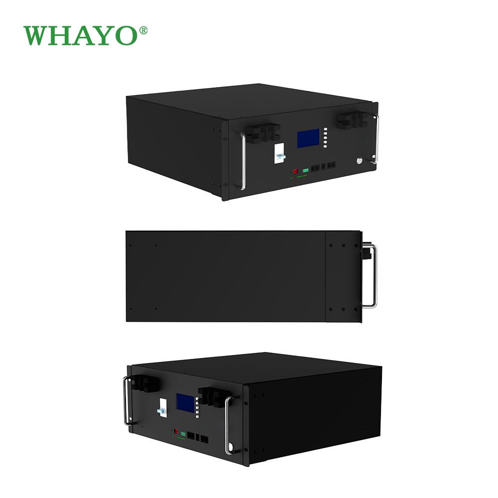 Whayo Customized Rack-mounted Lithium Battery Pack 100Ah 200Ah 24V 48V 51.2v Lifepo4 Battery With BMS Battery System EU Stock