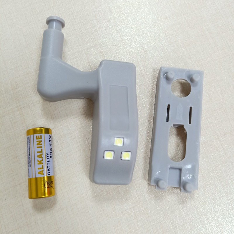 Hot sale Furniture accessories New types LED light Lamp hinge with battery Low Energy For Kitchen Cabinet Cupboard Closet hinge