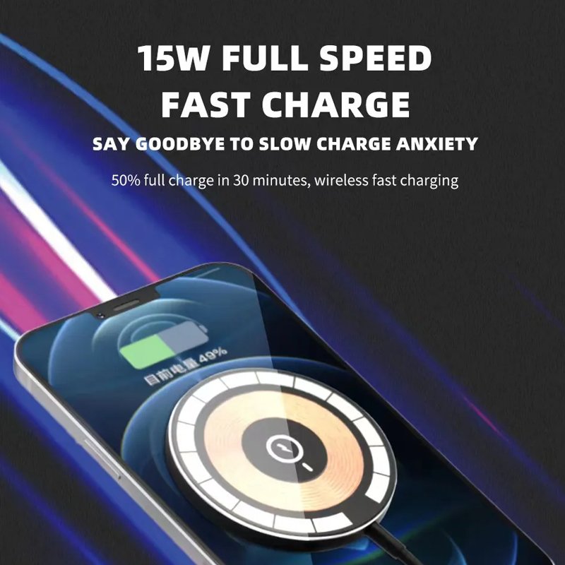 Wholesale Wireless Charger Pad 15W Magnetic Fast Charing Pad Top Selling Products 2022 Portable Induction Adapter