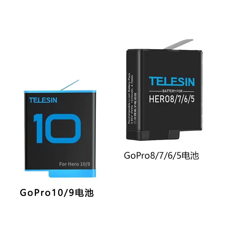 Nobi Battery 1800 mAh For GoPro Hero 10 3 Way LED Light Battery Fast Charger Box TF Card Storage For GoPro Hero 9 Accessories
