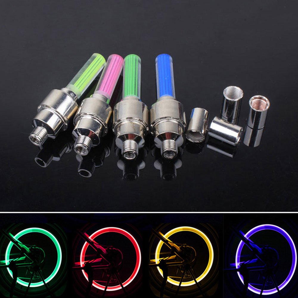 Bicycle Lights Motion Sensor LED Lights with Batteries for Road MTB Mountain Bike Tyre Tire Valve Bike Motorcycle Accessories
