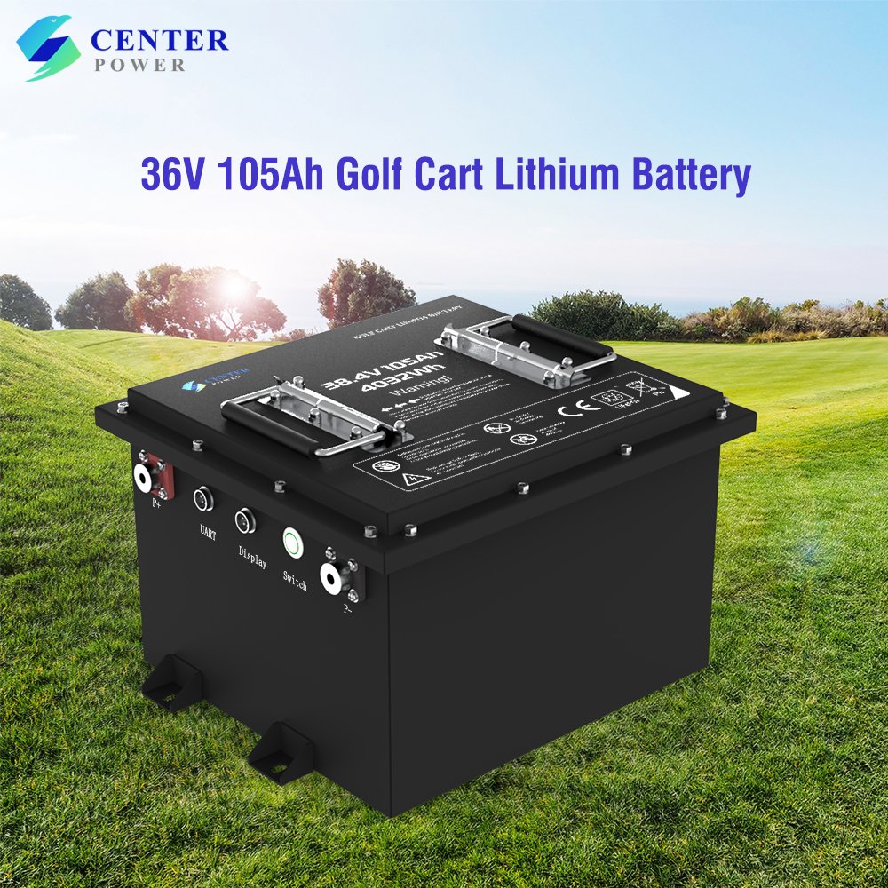 Center Power high continuous discharge current 200A 250A 300A 36V 51.2v golf cart lithium battery 36 volt battery 105Ah LiFePO4