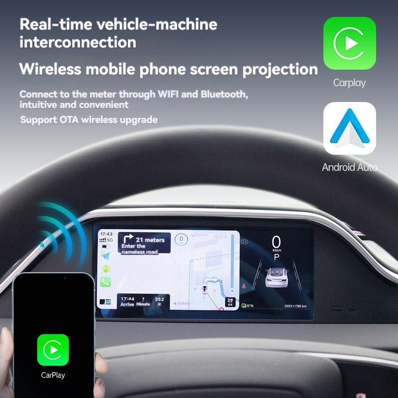 8.9'' Dashboard Display Instrument Cluster with Ambient Lighting for Model 3 Highland Instrument Cluster with Front Camera