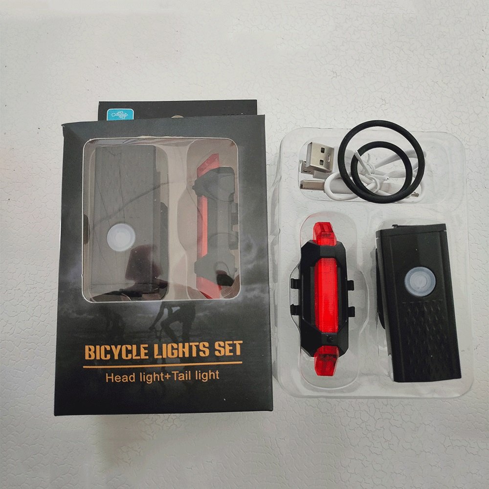AT Hot sales led bicycle accessories front rear and back USB rechargeable waterproof mountain Sport Plastic Bike Light