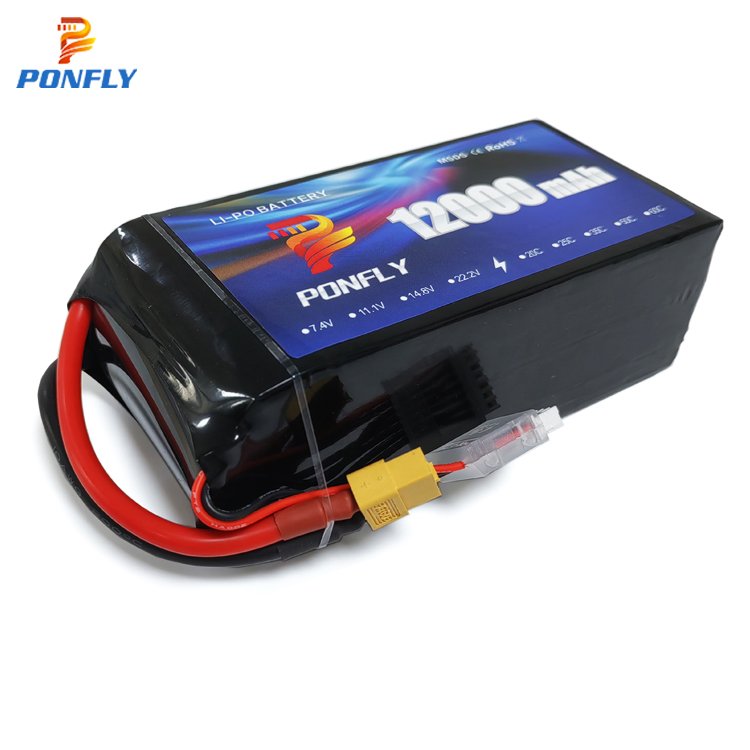 PONFLY 12000mAh 6S1P 22.2V 22Ah 20C Transporting Drone Lipo Battery For Agriculture UAV Drone Accessory RC Multicopter