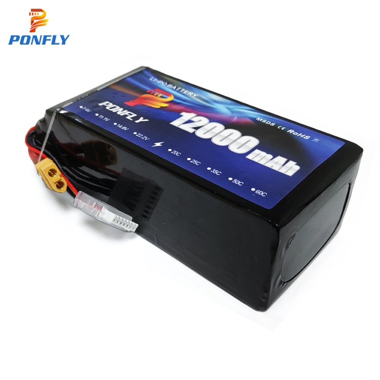 PONFLY 12000mAh 6S1P 22.2V 22Ah 20C Transporting Drone Lipo Battery For Agriculture UAV Drone Accessory RC Multicopter