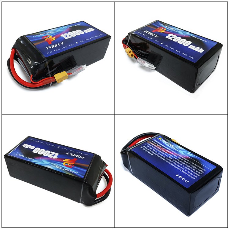 PONFLY 12000mAh 6S1P 22.2V 22Ah 20C Transporting Drone Lipo Battery For Agriculture UAV Drone Accessory RC Multicopter
