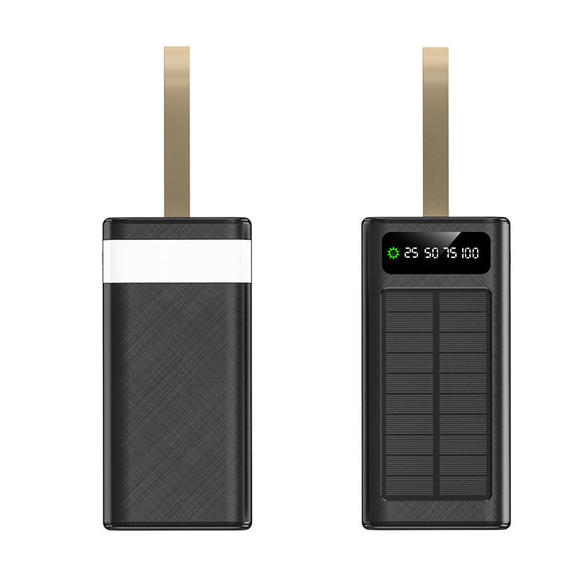 2024 New Hot selling Product Outdoor Solar Lighting Built in Fast Charging Cable Large Capacity 50000mah Mobile Power Bank