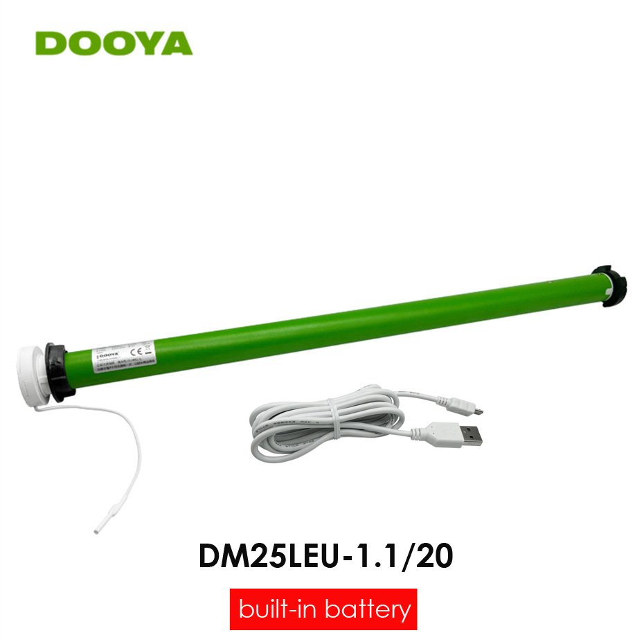 Dooya DM25mm Li Battery Rechargeable Roller Blind Electric Tubular DM25LEU-1.1N with Smart Control Motor for Curtain