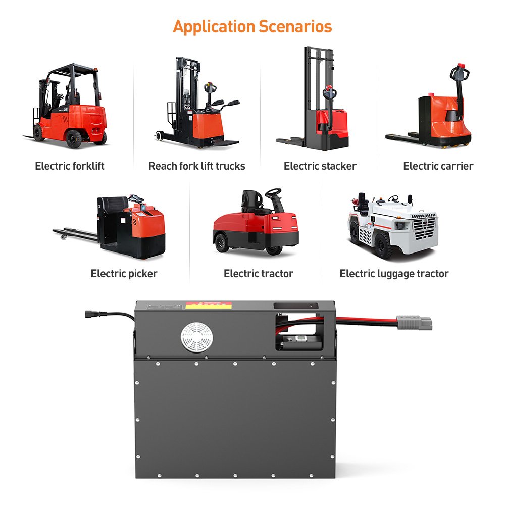 Forklift Truck Lithium ion battery pack system 24V/25.6V20~300Ah LiFePO4 with BMS and fast charge for traction electric power