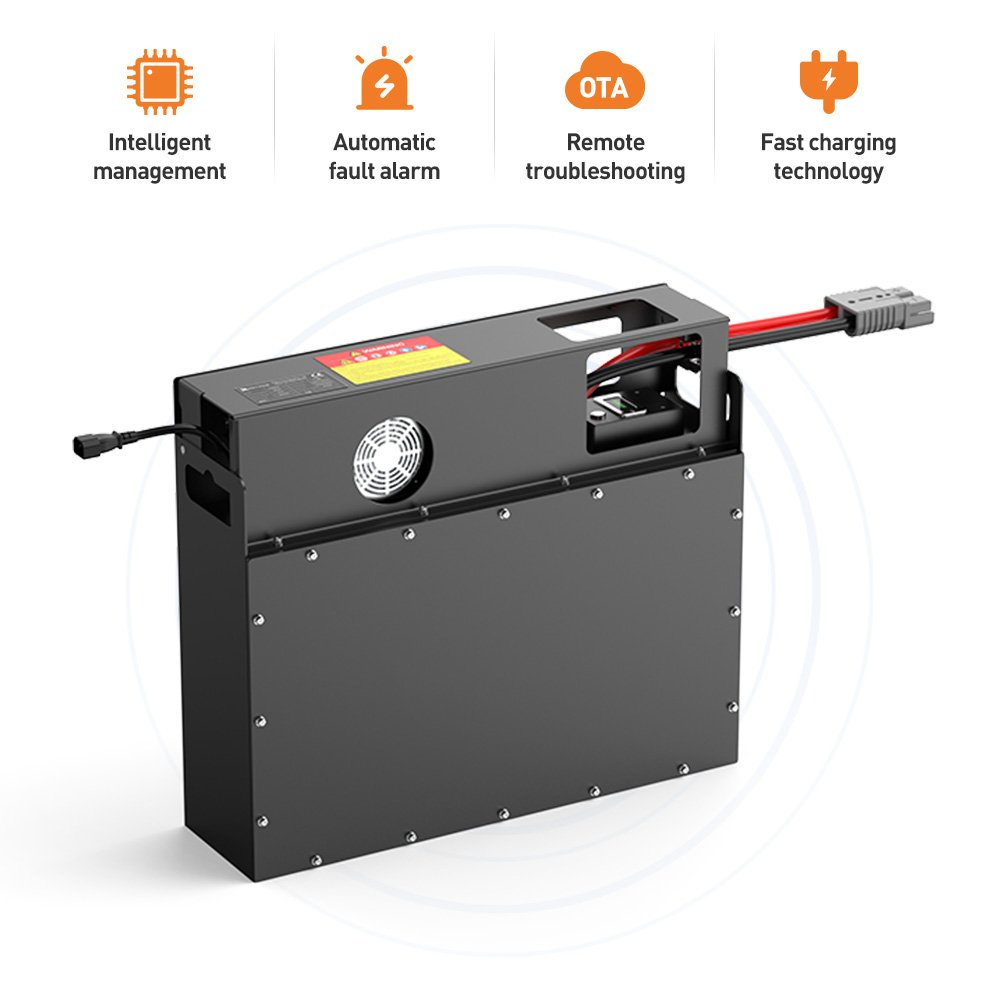 Forklift Truck Lithium ion battery pack system 24V/25.6V20~300Ah LiFePO4 with BMS and fast charge for traction electric power