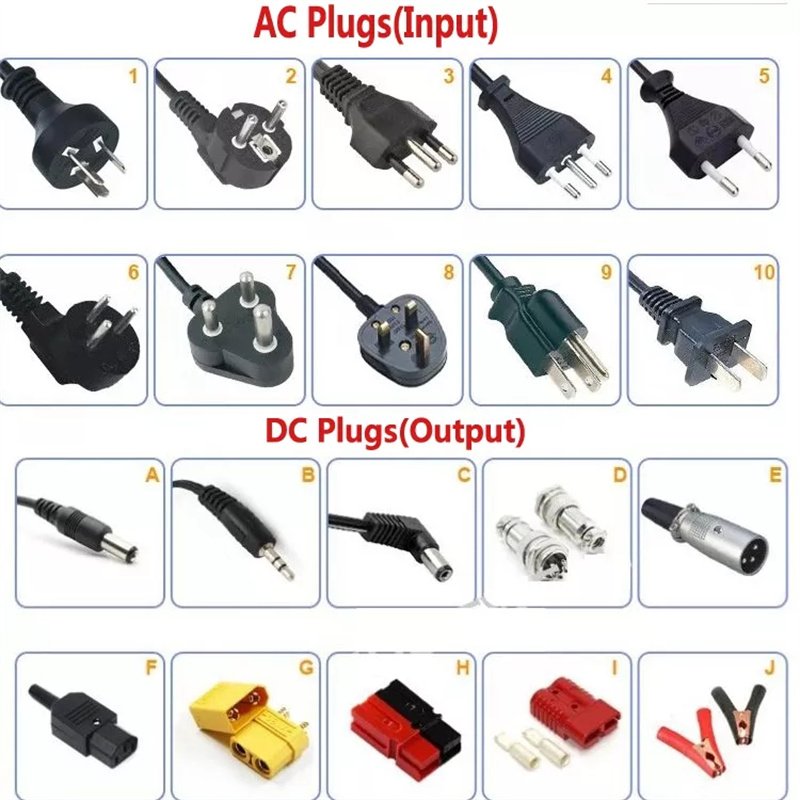 Electronic Accessories 12V 30A 24V 20A 36V 18A 48V 15A 60V 12A 72V 10A LiFePO4 Electric Bike Scooter Battery Charger