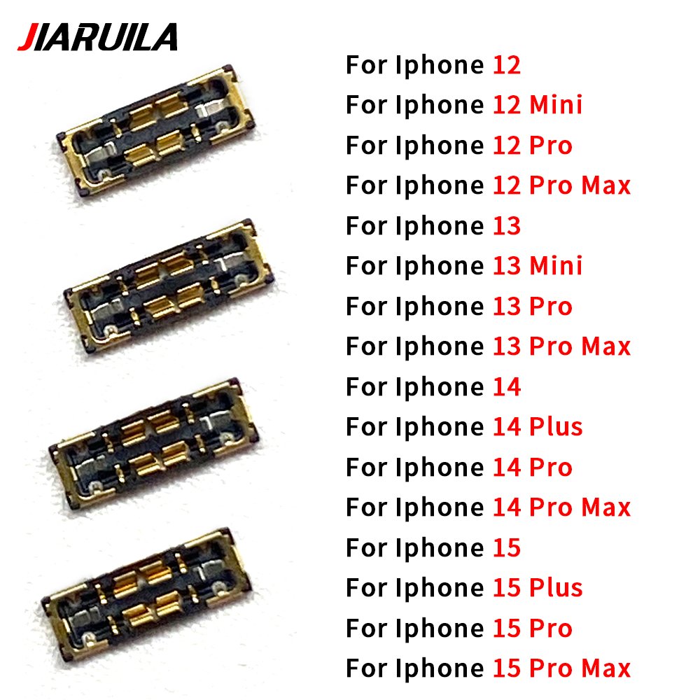 Battery FPC Connector For iphone 15 14 13 12 Pro Max 12 13 Mini 14 15 Plus Charger FPC Connector On Flex Board Flex Cable Parts