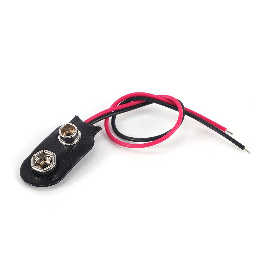 Durable T-Shape Shell 9V Battery Connector Secure Fit for Instrument Power Supply & Other Battery Accessories