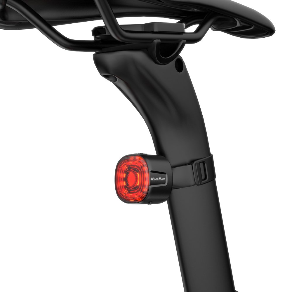 USB and Battery-Powered 50 Lumens LED Rear Light for Mountain Bikes COB Headlights with Seatpost Mount Brake Tail Light Signal