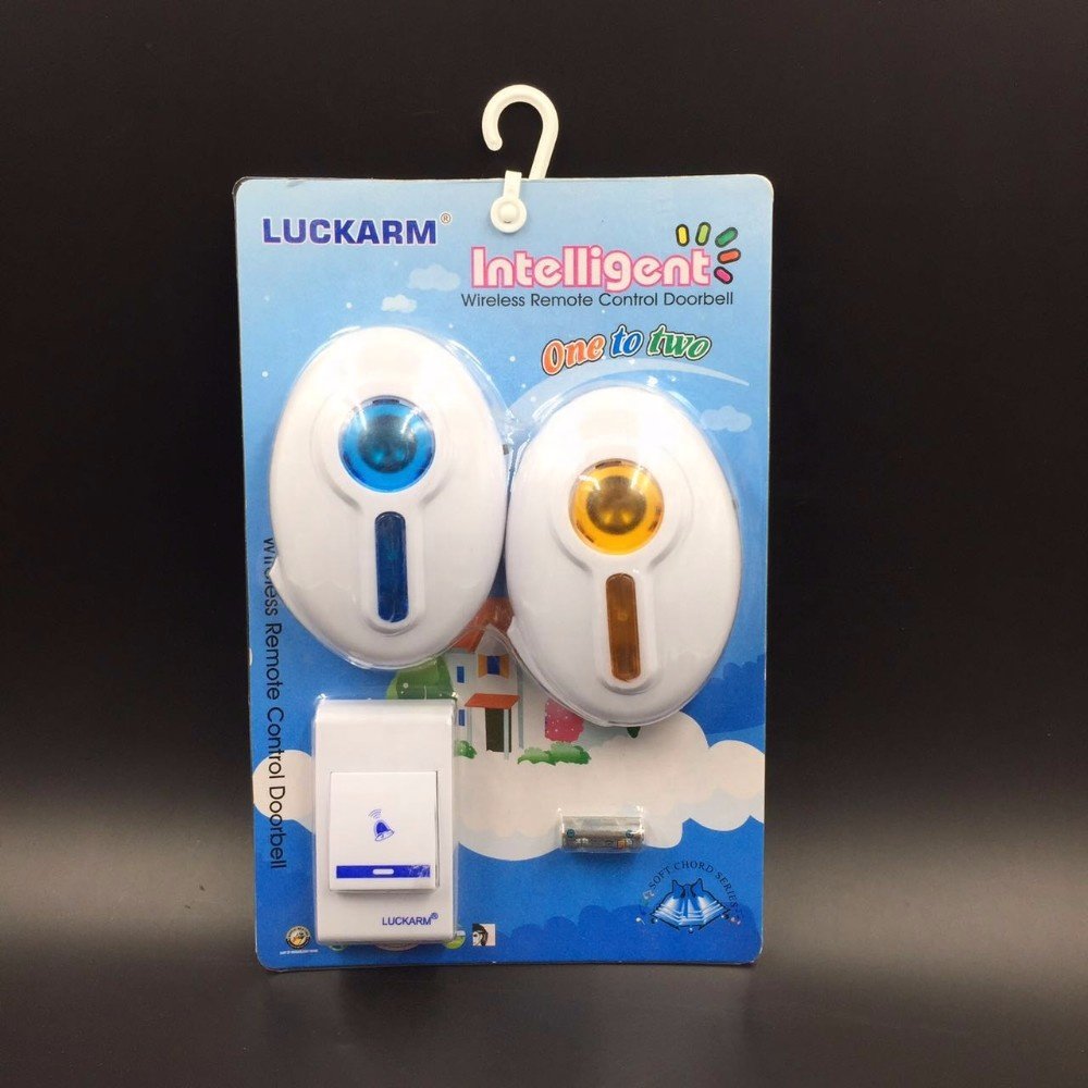 LUCKARM Modern Wireless Remote Control Door Bell Factory Hot Sale Home Accessory with Battery Power Source
