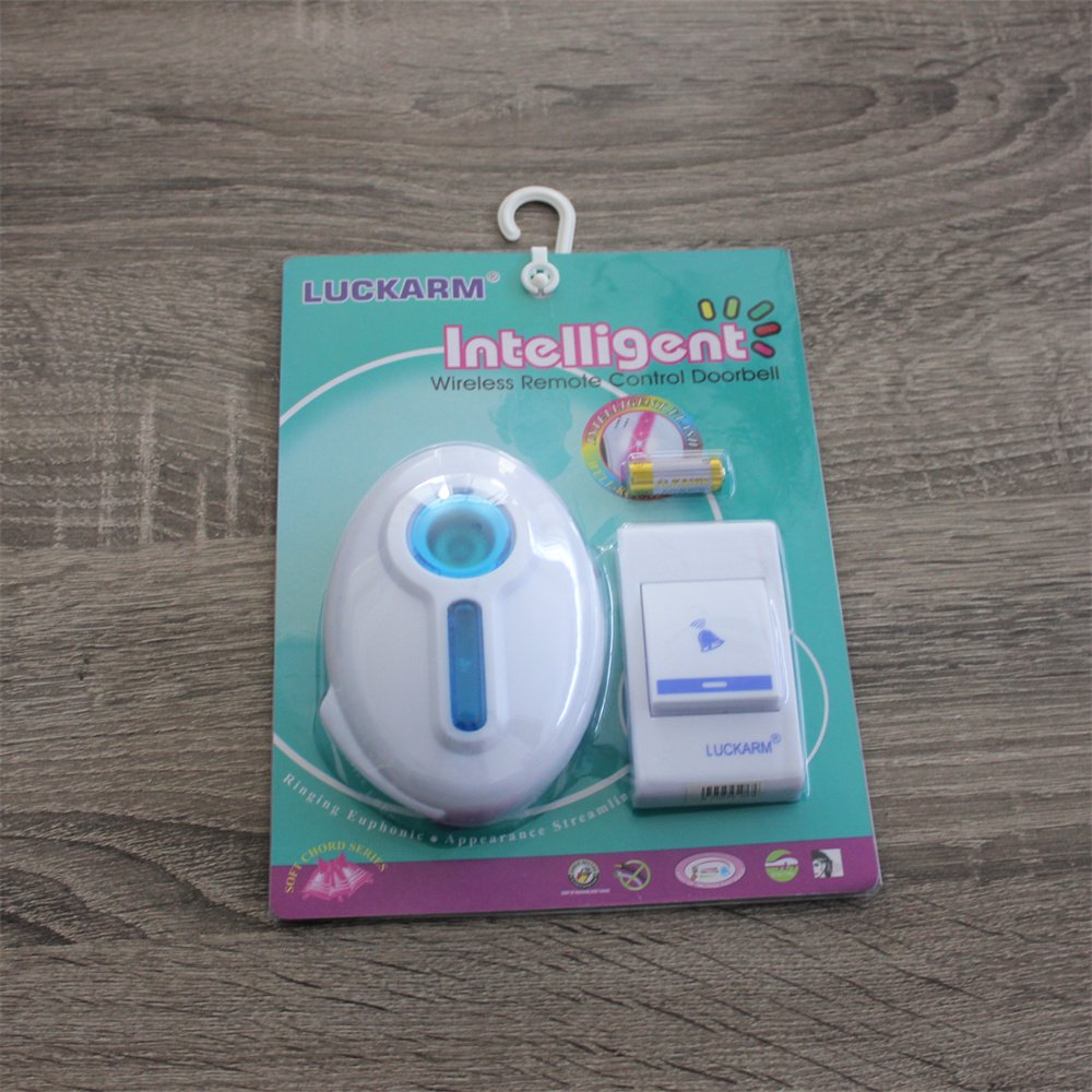LUCKARM Modern Wireless Remote Control Door Bell Factory Hot Sale Home Accessory with Battery Power Source