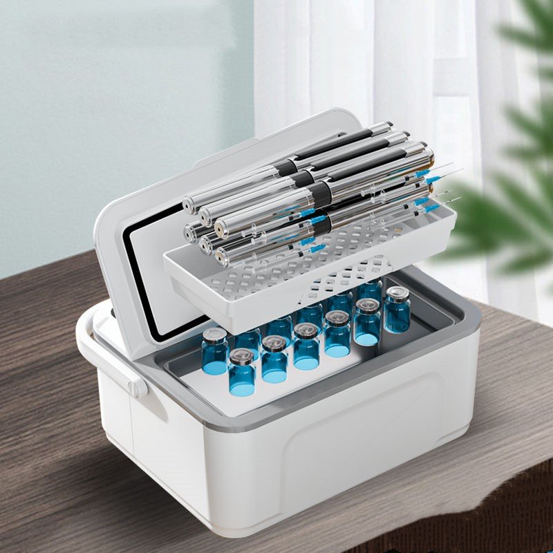 5V Portable Insulin Cooler Refrigerator Case lab refrigerator Specimen freezer with battery