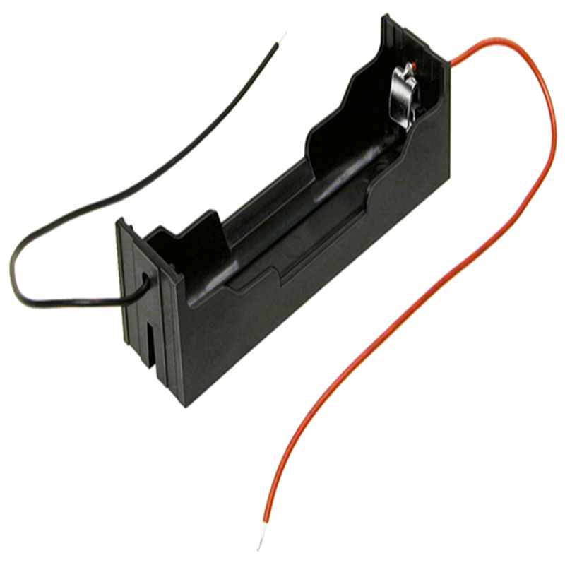 18650 battery holder/1x18650 battery holder/3.7v battery holder with red black wire leads