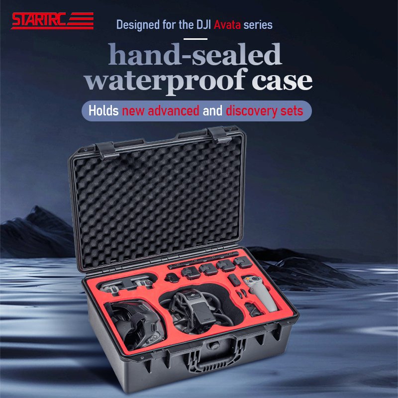 STARTRC waterproof ABS IP67 Glasses with battery Hard Shell Travel Carrying Case for DJI Avata FPV 2 Drone Accessories