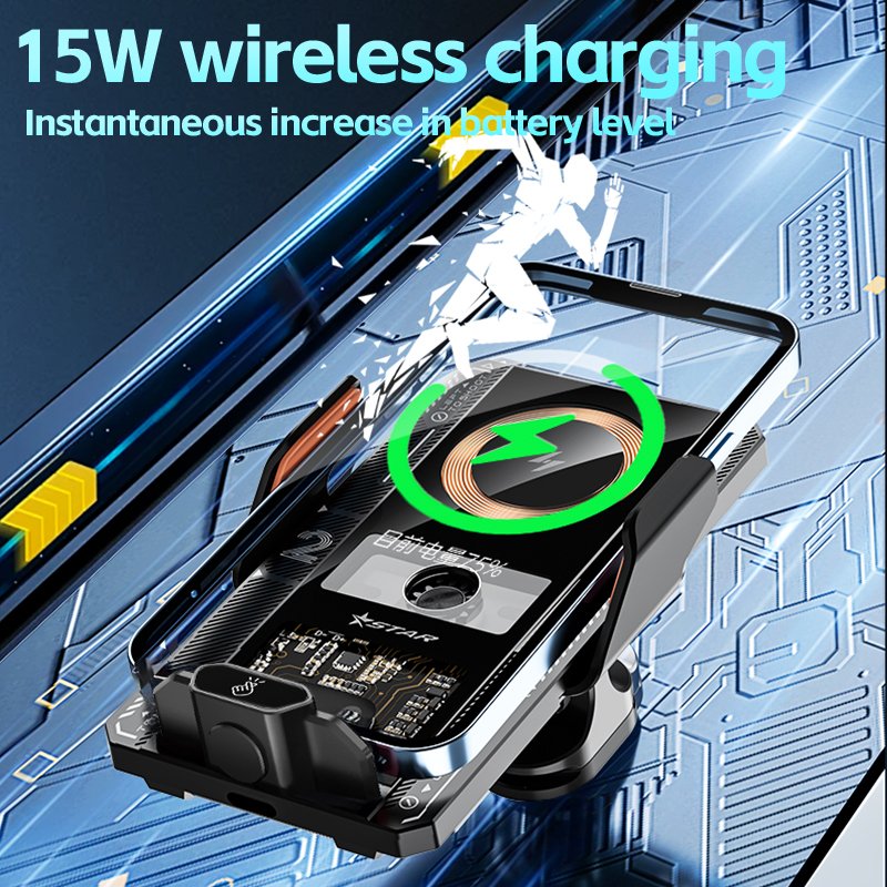 2024 Car Air Vent Bracket Phone Holder Wireless Charging Stand Car Phone Smart Inductive Qi 15w Car Holder Dropshipping Product