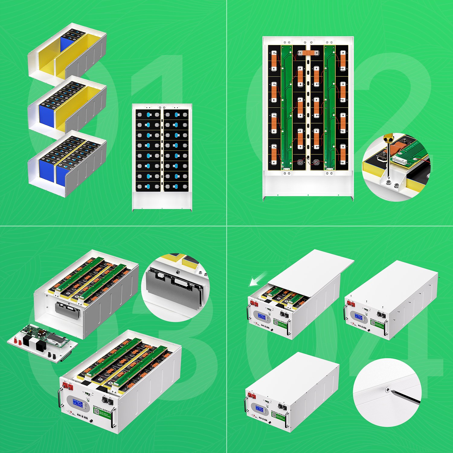 Basen 48V Diy Lifepo4 Case 10kwh 15kwh with Bms 280Ah 300Ah Lifepo4 Battery Box for home solar energy storage