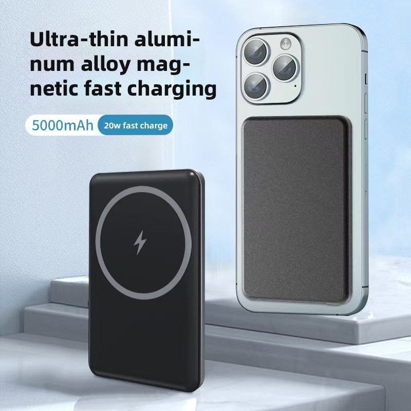 Upgrade Aluminum Slim 9mm Mobile Accessories Fast Charging Portable Wireless Magnetic Power Banks 10000mah
