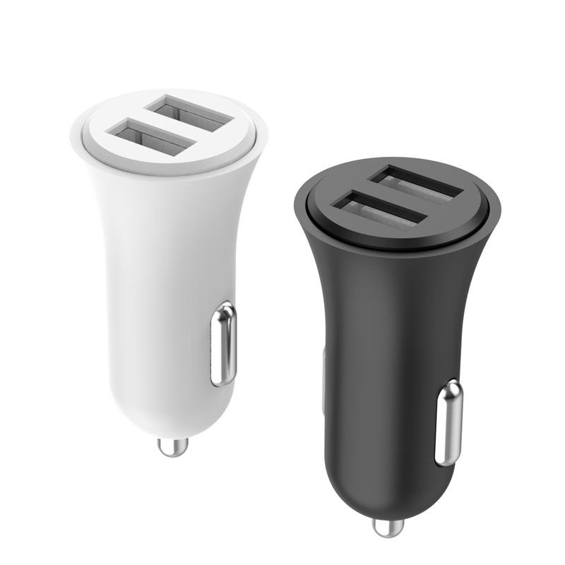 Universal Car USB Power Adapter 12V Car Battery Charger Mobile Phone Accessory 12W 2.4 Amp Dual USB Car Charger