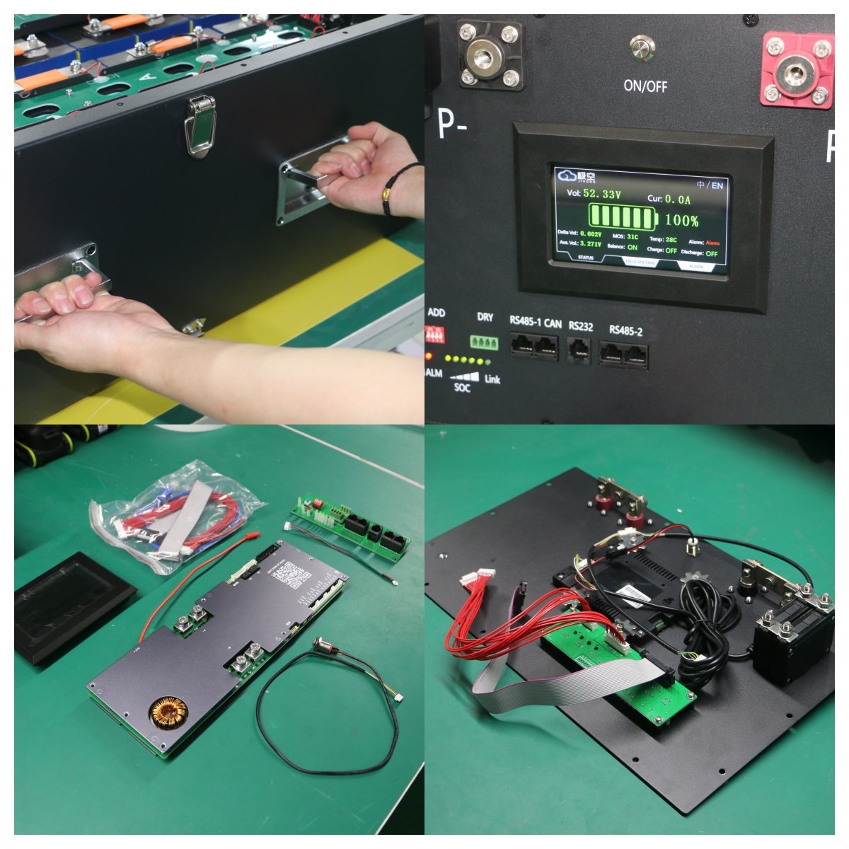 YIXIANG Eu Hot Sell Lithium Ion Metal DIY Box 16S 51.2V 280Ah Lifepo4 Battery Case With JK BMS Diy Lifepo4 Battery Box
