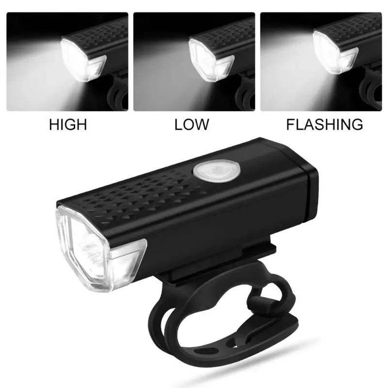 Rechargeable USB front light bicycle USB rechargeable cycling small light mountain bike road bike riding accessories set