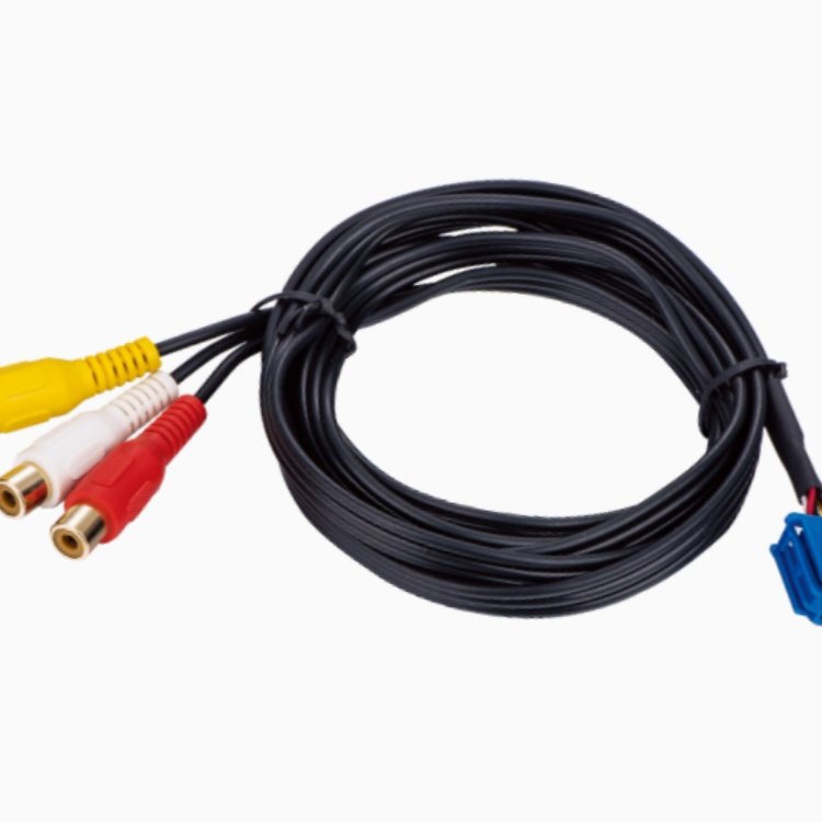 6-Pin 3RCA Female Car Modification Harness Audio and Video Input Wire for Toyota CD Players Electronic Accessory
