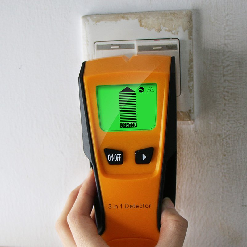 3-in-1 AC Voltage Live Wire Wall Scanner Box Finder Metal Detector Accessories Wood Studs Live Wire Wall Plastic
