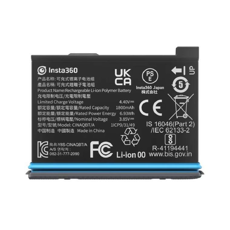 Insta360 X3 Battery 1800mAh Capacity Spare or Replacement Original Battery for Insta360 X3 power