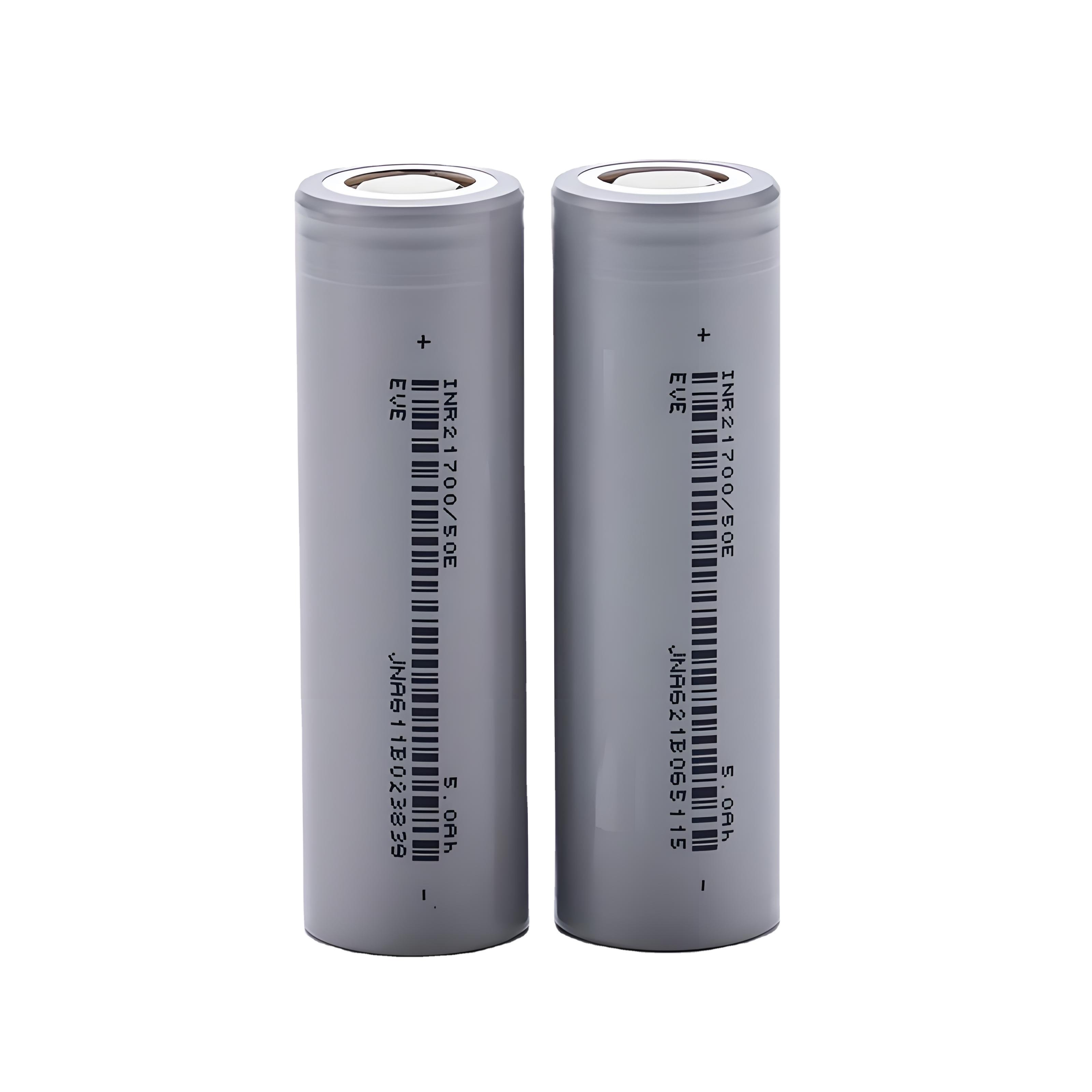 EVE 21700 Battery 5000mAh 1000 Cycles 3.6V 21700 Lithium-ion 50E Portable Power Station Drones 21700 50E Lithium Accessory