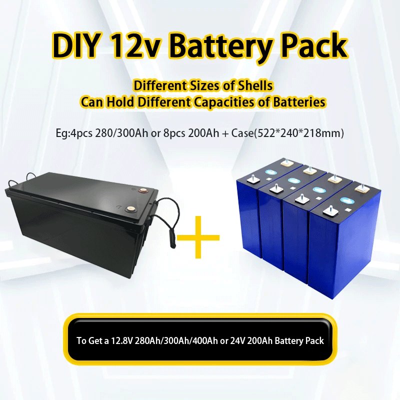 Solar Storage Battery 280ah Diy Boxes 12v 280ah 300ah 400ah 24v 200ah Lifepo4 Battery Case With 280ah Bms
