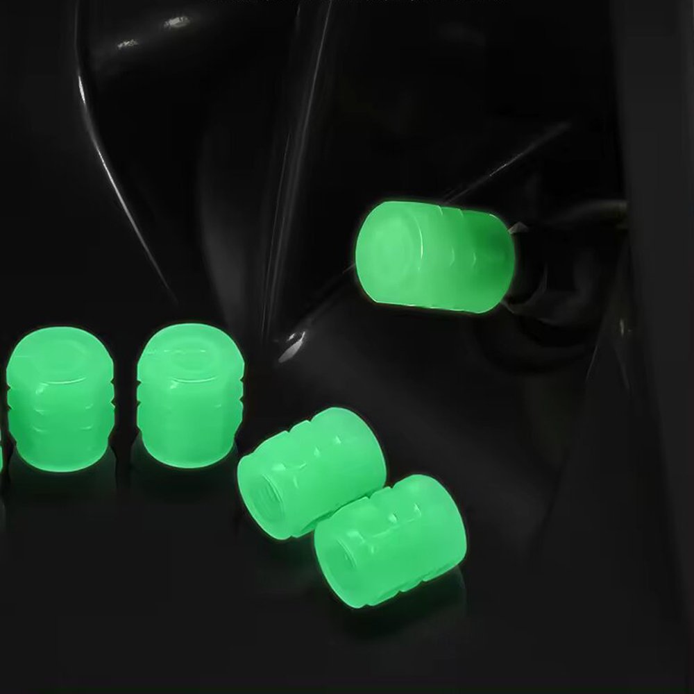 Car Logo Highlight Car Tire Valve Nozzle Cap Luminous Valve Caps For Motorcycle And Bike