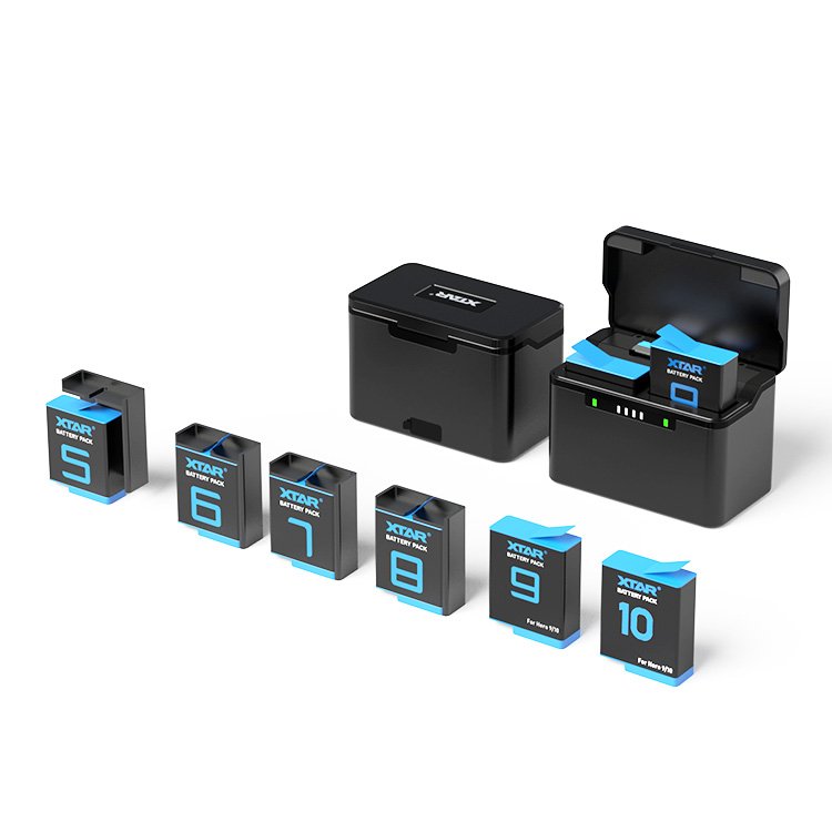 2022 Top Selling Product GP2 accesorios para goopro gopro 9 10 black cargador y batera Charger Case Box go pro accessories