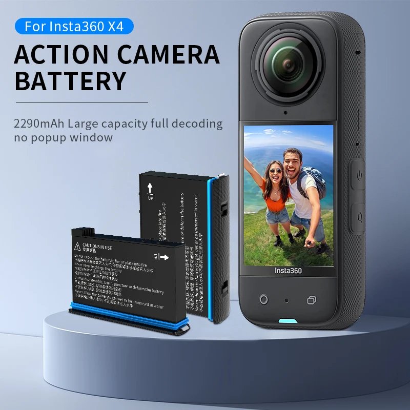 Fast Charger Hub For Insta360 X4 battery High Capacity Action camera 2290mAh Batteries Insta 360 ONE X 4 Power Accessories