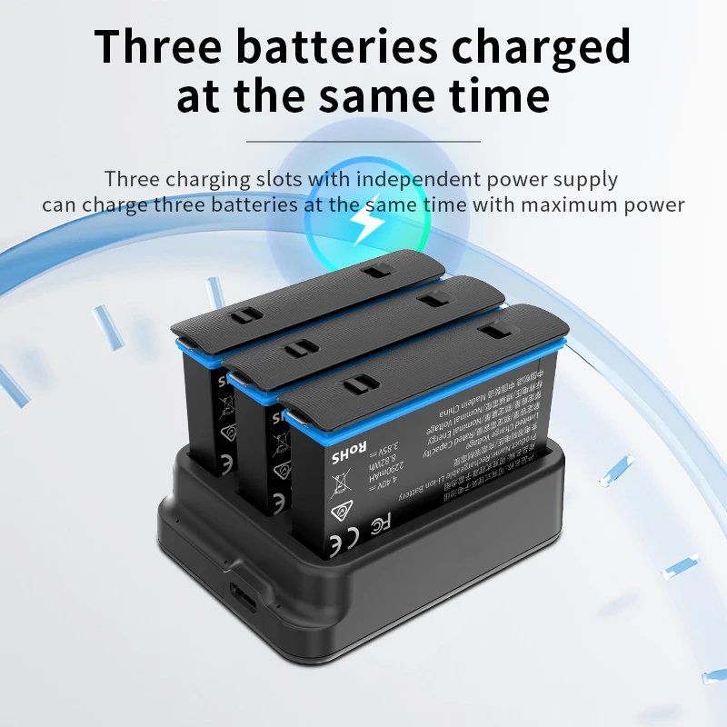 Fast Charger Hub For Insta360 X4 battery High Capacity Action camera 2290mAh Batteries Insta 360 ONE X 4 Power Accessories
