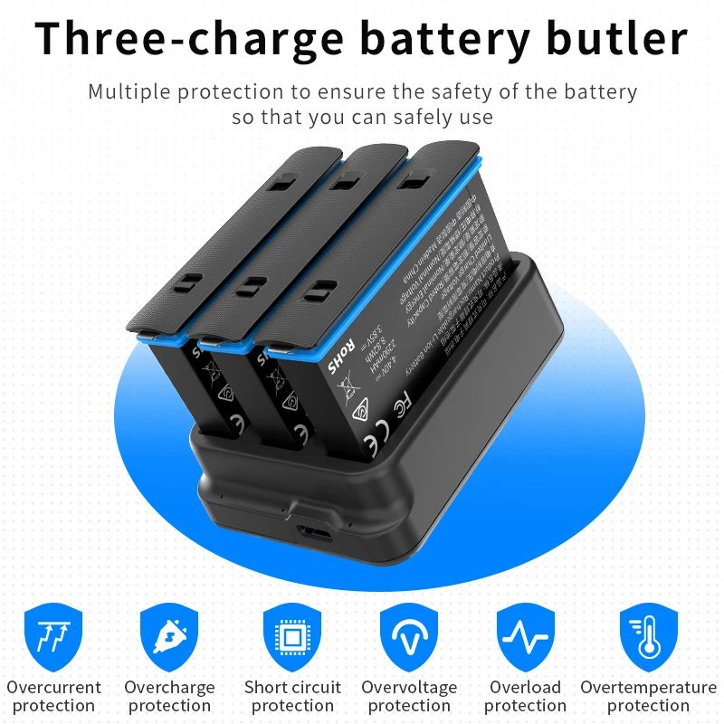 Fast Charger Hub For Insta360 X4 battery High Capacity Action camera 2290mAh Batteries Insta 360 ONE X 4 Power Accessories