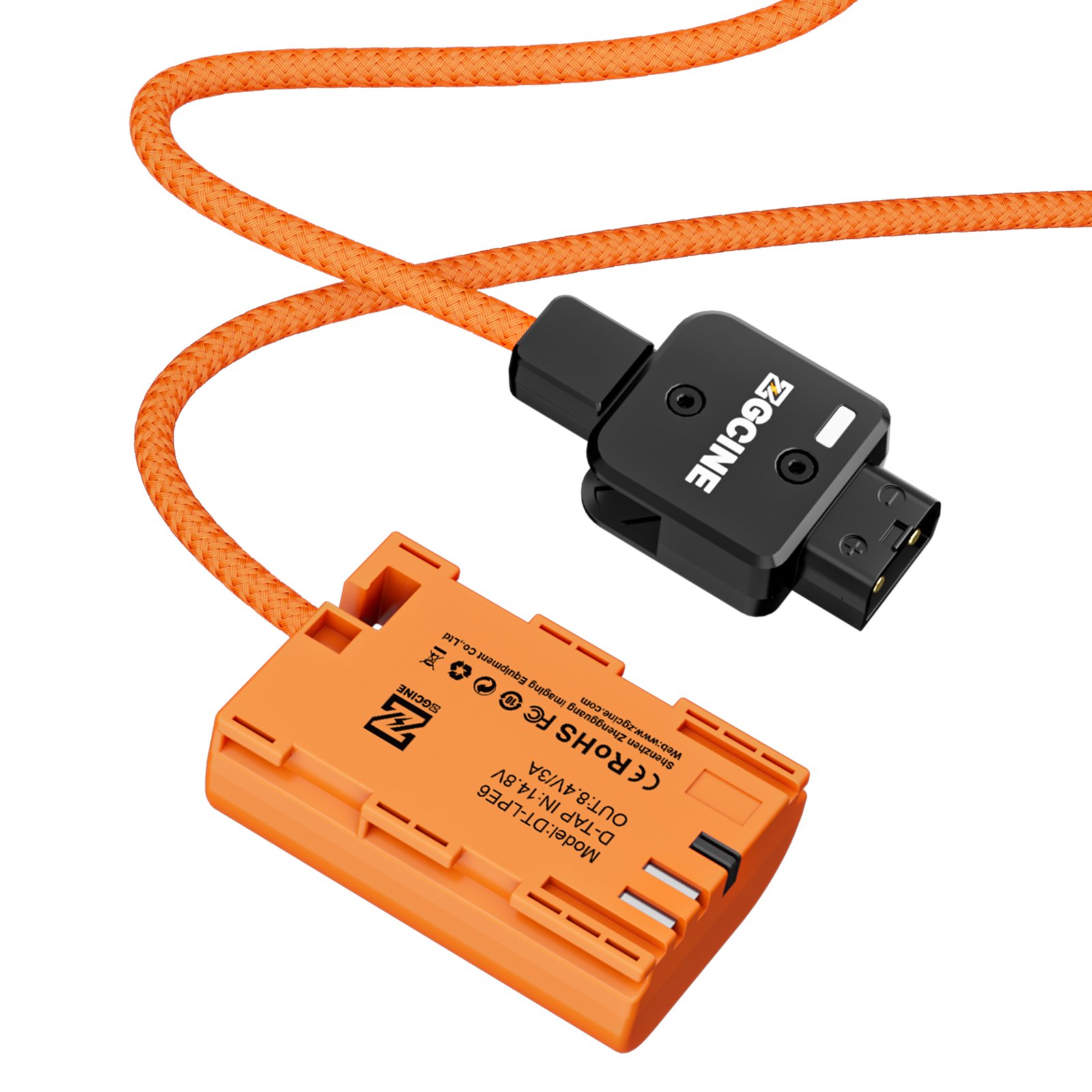 ZGCINE PD-LPE6 Dummy Battery Cable 180° Power Cable PD Input Camera Accessories Dummy Battery