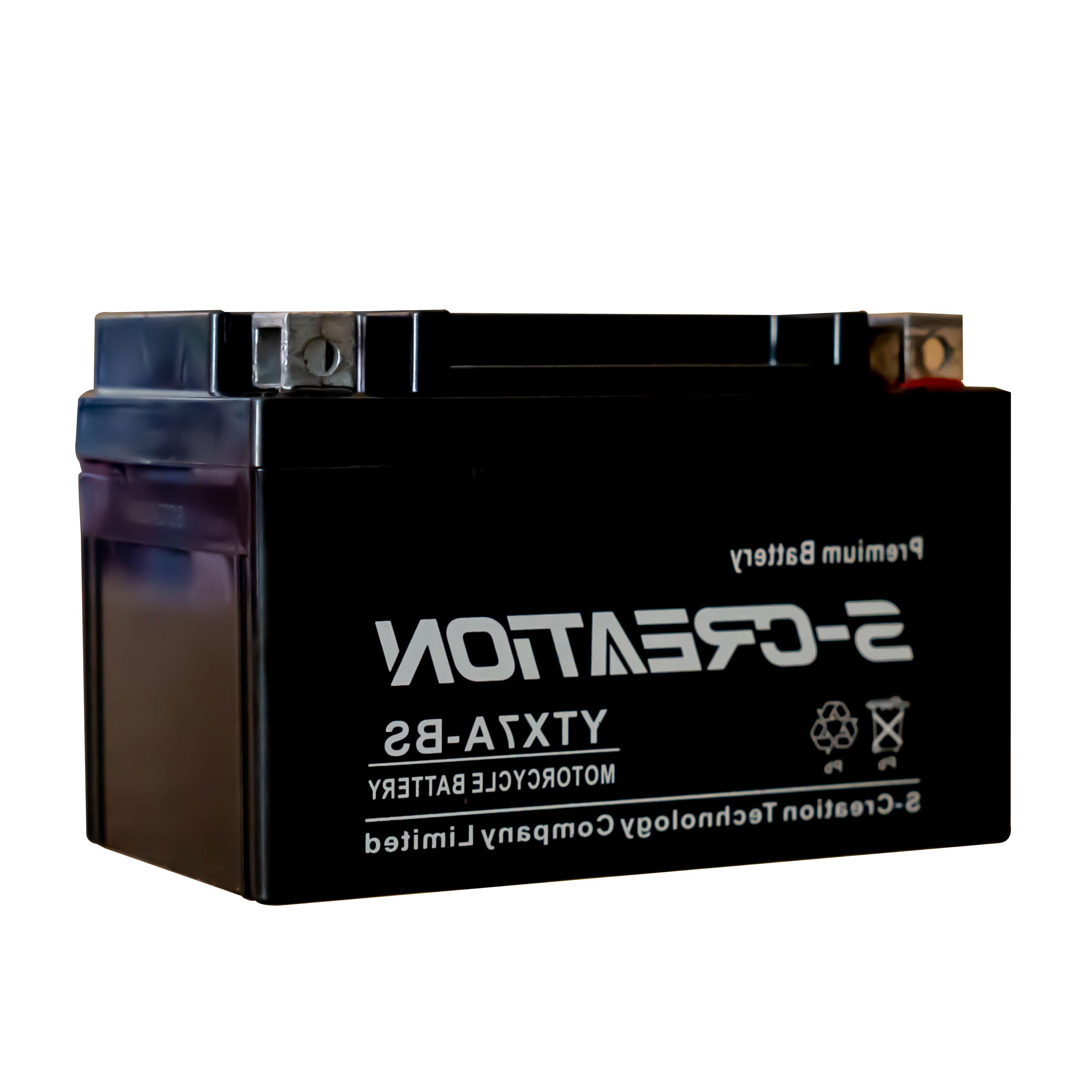 Factory Directly Motorcycle Battery 12V7AH maintenance free long life lead acid battery