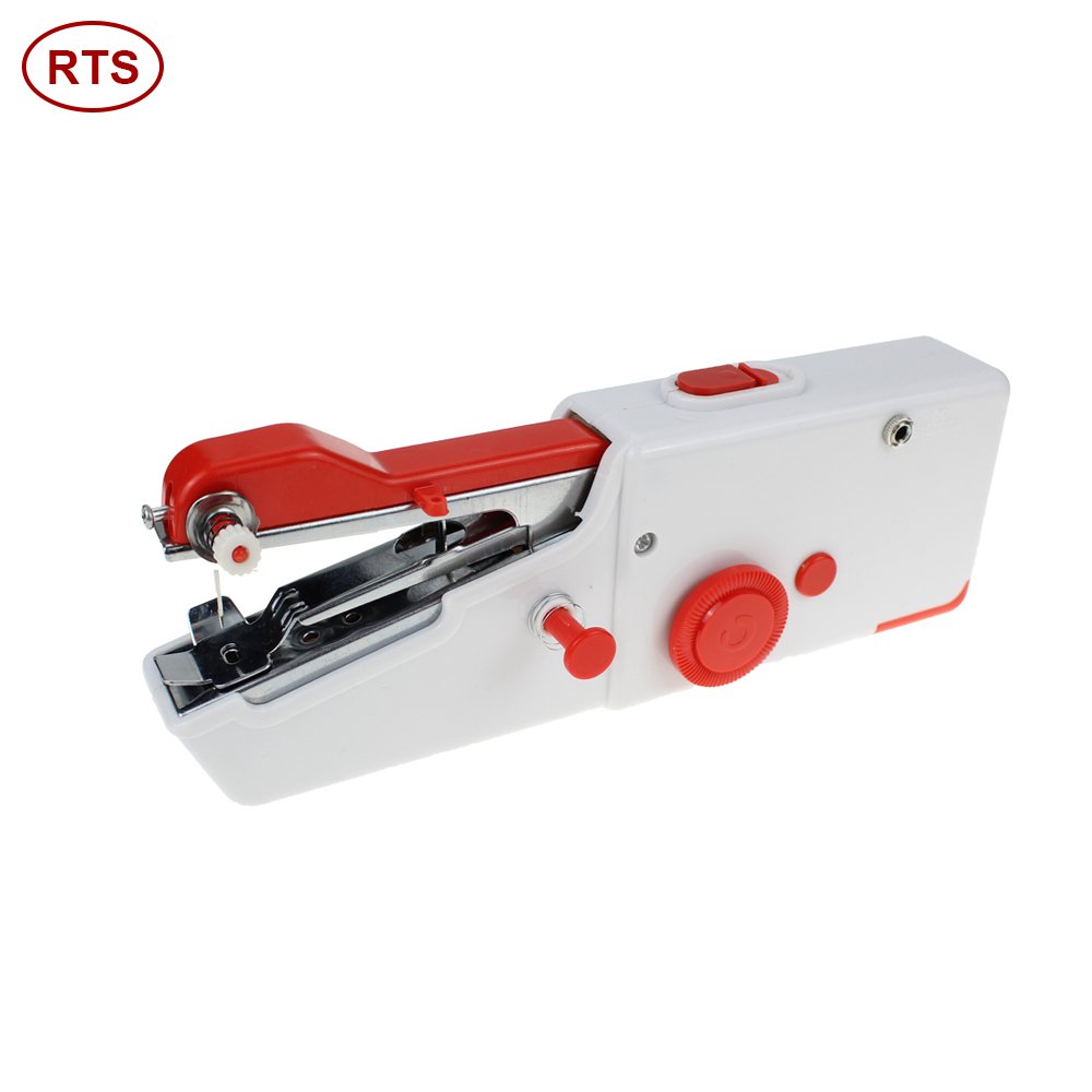 Hot Household Sewing Tools Battery powered Original box electric Handheld Handy Sewing Machine with White silicon rubber case