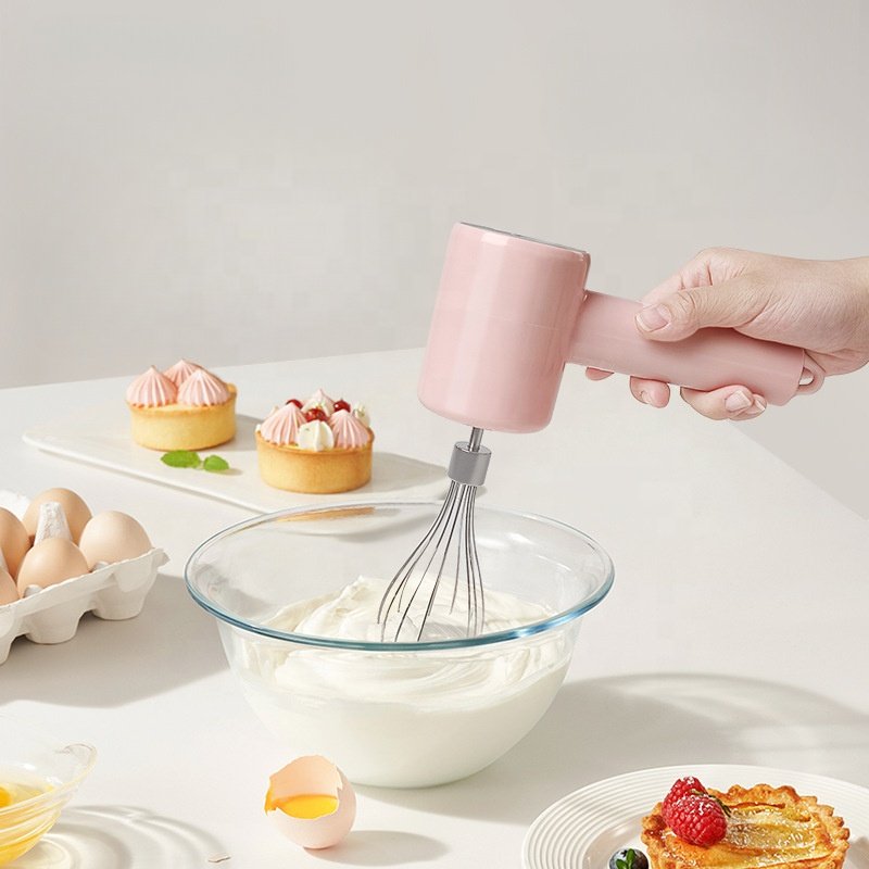 Factory Custom New Arrival Mini Portable Electric Cream Mixer Multi-functional Rechargeable USB Egg Whisk Beater Food Mixer