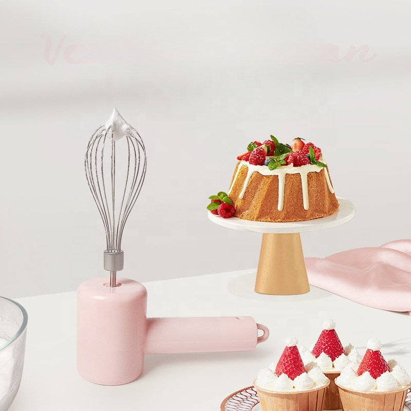 Factory Custom New Arrival Mini Portable Electric Cream Mixer Multi-functional Rechargeable USB Egg Whisk Beater Food Mixer