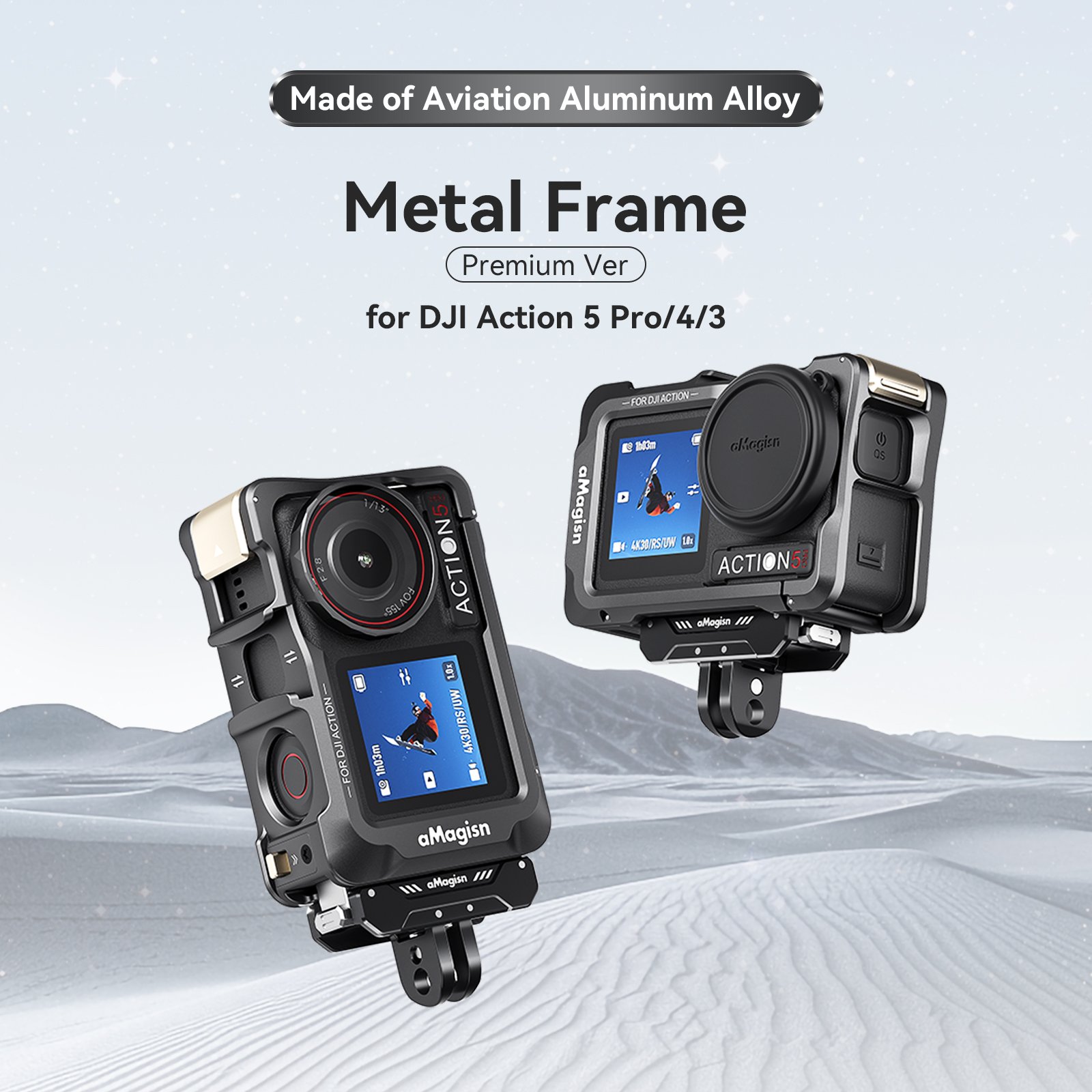 Lens Silicone Protective Case Flip-open Design Friendly Battery Metal Frame For Action 5 Pro/4/3 Sport Camera Accessories